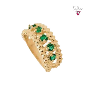 Anillo Passion Greem Gold