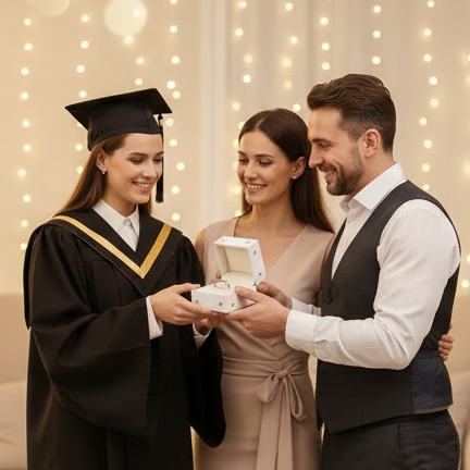 Anillo Graduacion Personalizable Rectangular Cuar Silver