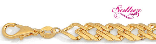 Cadena Tejido Eslabones Cubanos Gold