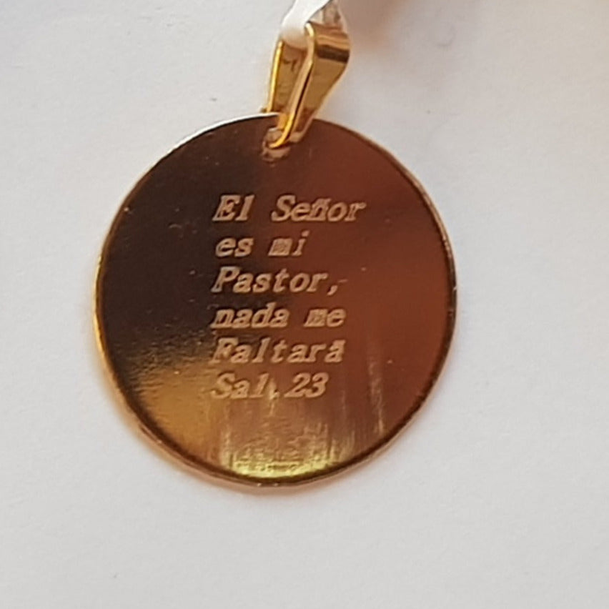 Colgante Placa Circulo Personalizado Gold