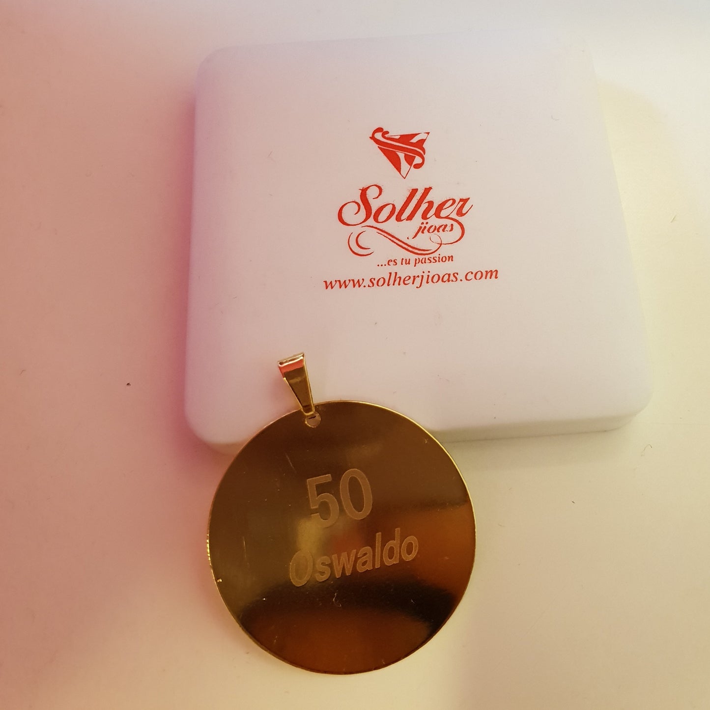 Colgante y Placa Circulo Gold T: G
