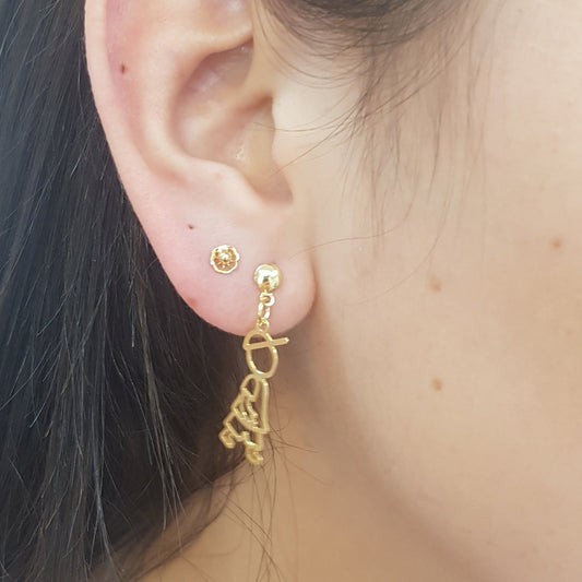 Pendientes Niño Adolescente Filigrana Gold