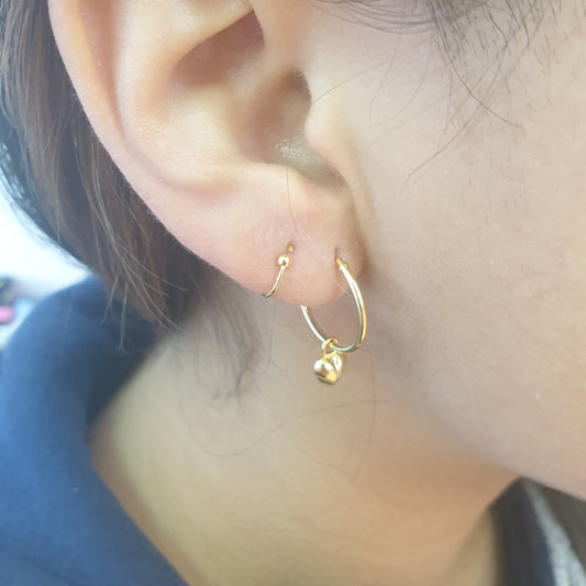 Argolla Mini Corazón Silver and Gold.