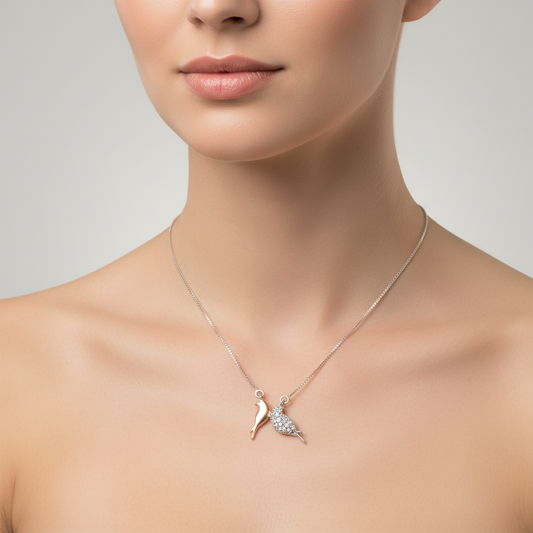 Gargantilla Dos Palomas Unidos con Amor.