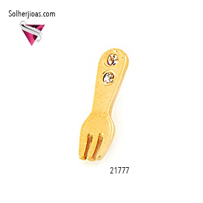 Pendientes Tenedor Mini con Circonitas