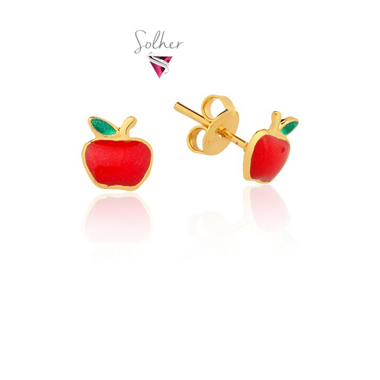 Pendientes Manzana Gold.