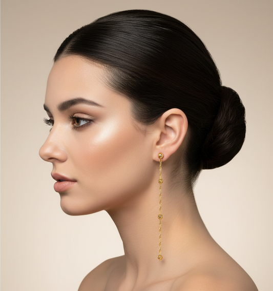 Pendiente Tres Esferas Gold.