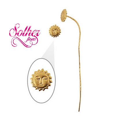 Pendientes Hilo Sol Plano Gold .