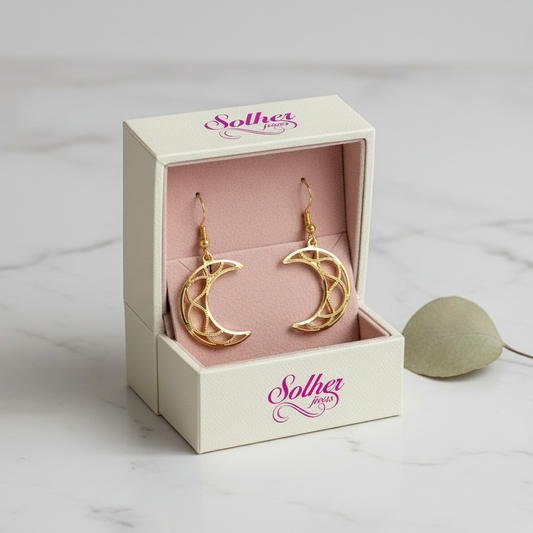 Pendientes Media Luna Tamaño L