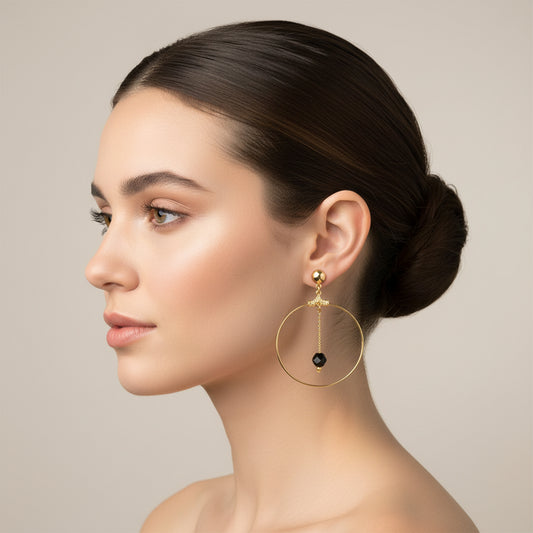 Pendiente Circulo Hilo Onix.