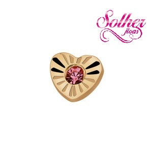 Pendientes Corazon Destellos con Mini Circón Tamaño Nº 2
