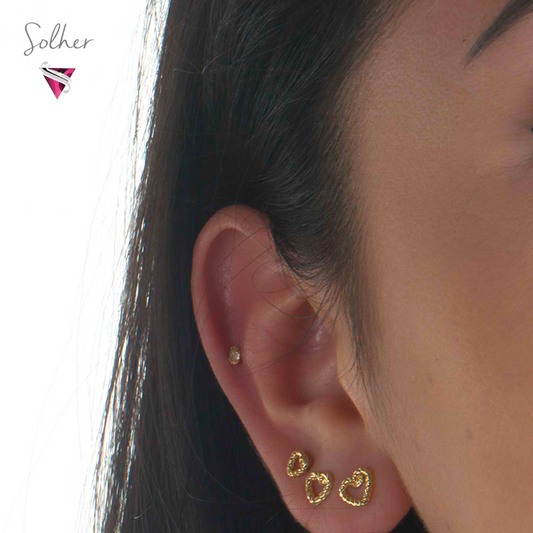 Pendientes Mini Circon Gold.
