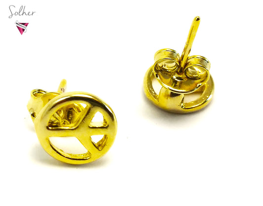 Pendiente  Símbolo de la Paz Gold.