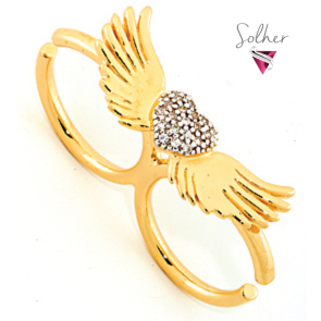Anillo Alas Cor Gold Ajustable