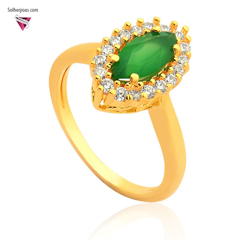 Anillo de Compromiso infinito oval