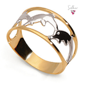 Anillo Delfín Wind Gold