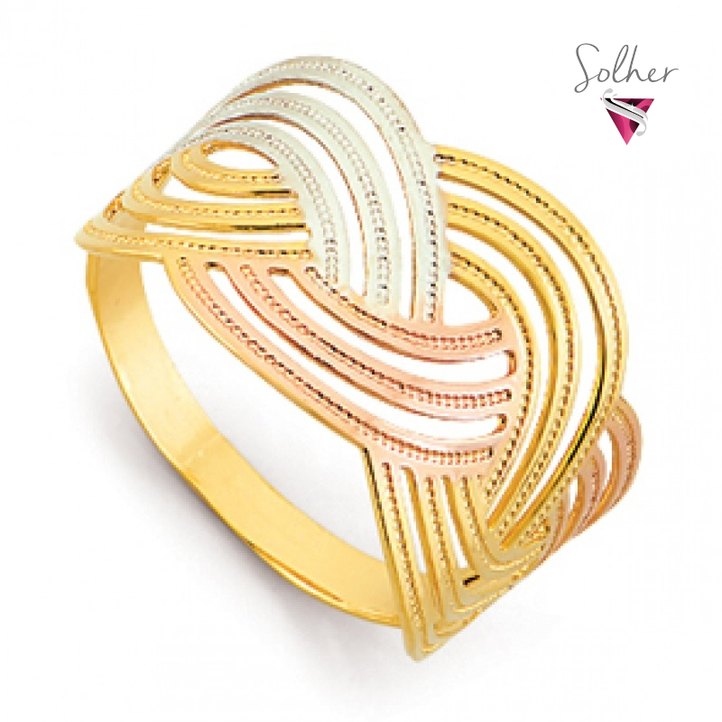Anillo Laberinto Tres Gold.