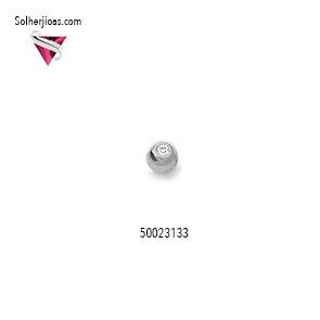Pendientes Balín con Circonita N:2 Cierre Rosca Plata.