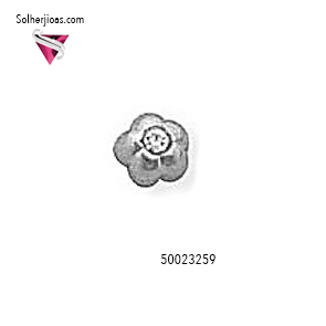 Pendientes Mini  Flor con Circonita Fina Plata.
