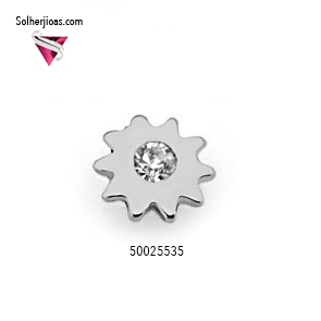 Pendientes Sol Mini con Circonitas Plata
