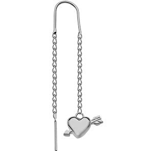 Pendientes Hilo Corazon Flechado Silver.