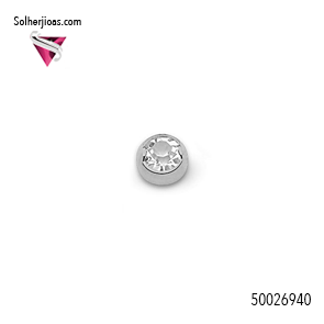 Pendiente Circulo con Circón Plata cierre Presión .