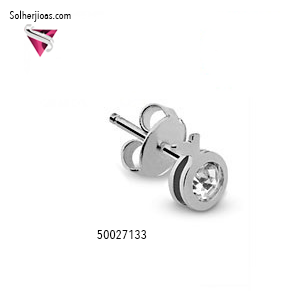 Pendientes Mini  Manzana con Circonita Fina Plata.