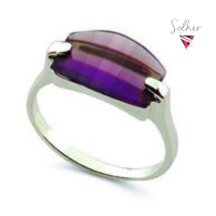 Anillo Cristal Austriaco Plata