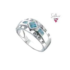 Anillo Darly Cristal Austriaco Plata