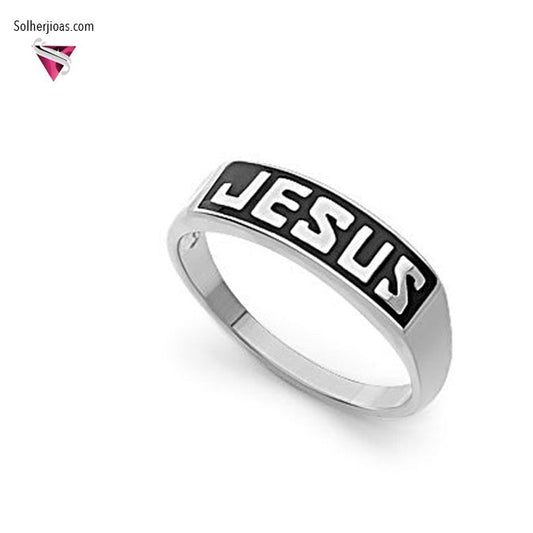 Anillo Jesus  Plata