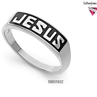 Anillo Jesus  Plata