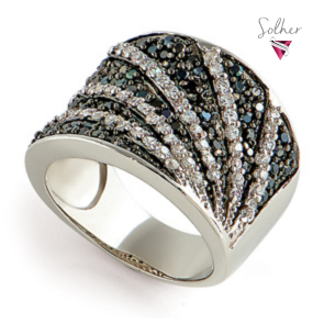 Anillo Li Black Plata.