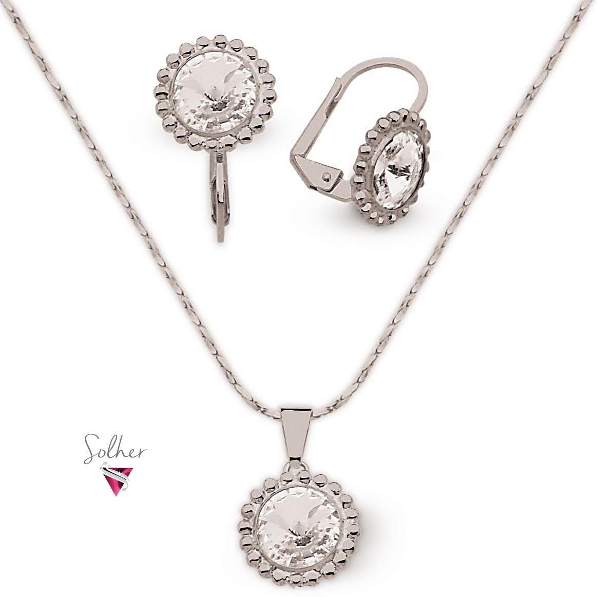 Conjunto Pilar con Circón Plata