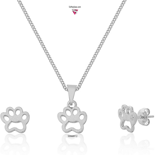 Conjunto Huellitas en Plata