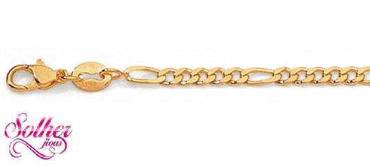 Cadena Figaro cinco Eslabones Gold.