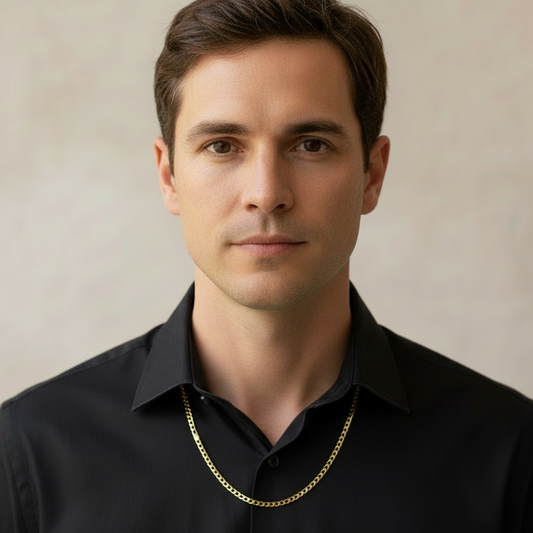 Cadena Tejido Tres en Uno 2mm Gold.