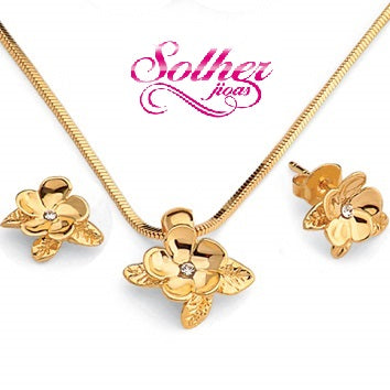 Conjunto Flor Camelia Gold.