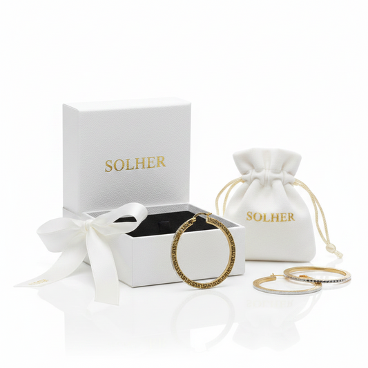 Argollas Relieve Greca y Canto Rodinado. 100% Oro 18 kT.