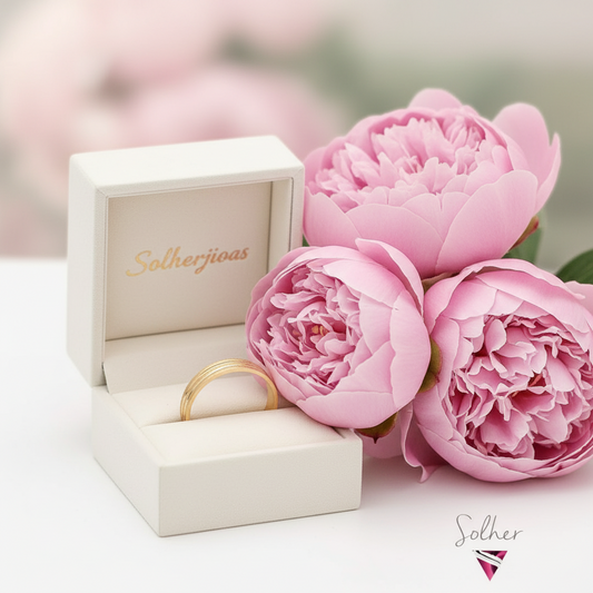 Alianza tallada Dos Cuervas Lineas acabado con Relieve