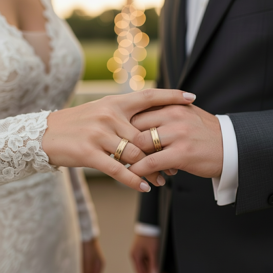 Alianzas Unidos tallada matizada con dos líneas en brillo.