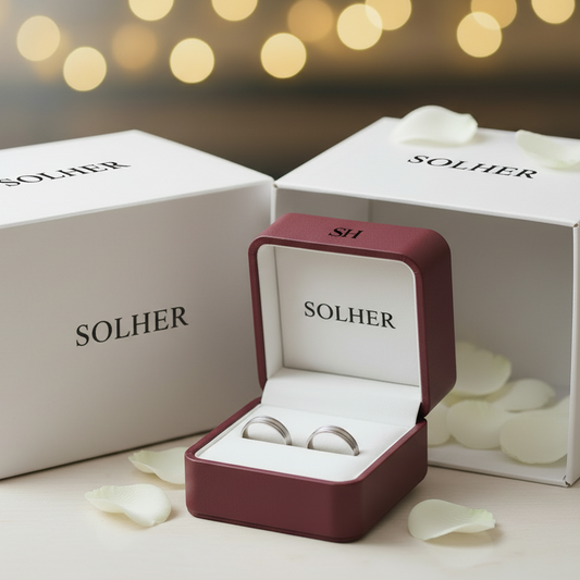 Alianza tallada de 3.50mm en Oro blanco de 18 Kl. Matizada con líneas en brillo.