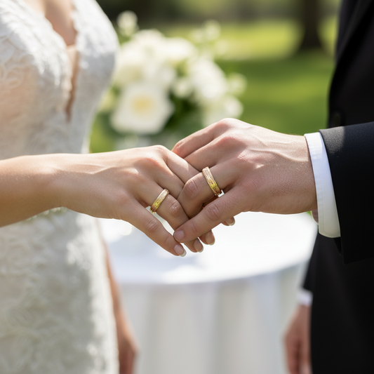 Alianza Diseño Trenzado con acabado con Relieve