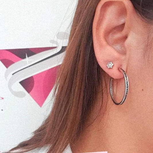 Argollas Onix  Plata  Circonitas