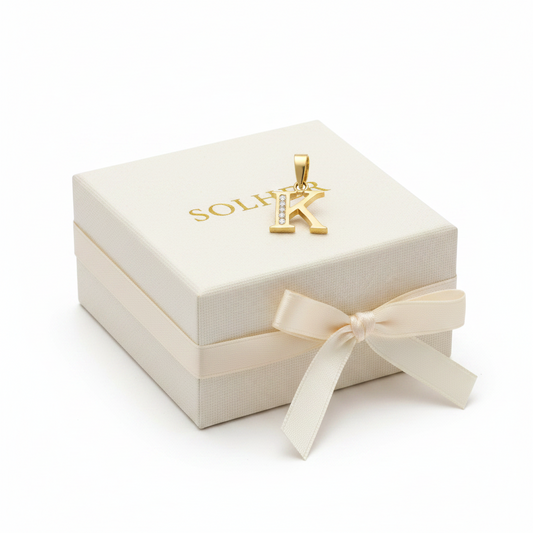 Colgante inicial de la A - Z 100% Oro de 18 kt.