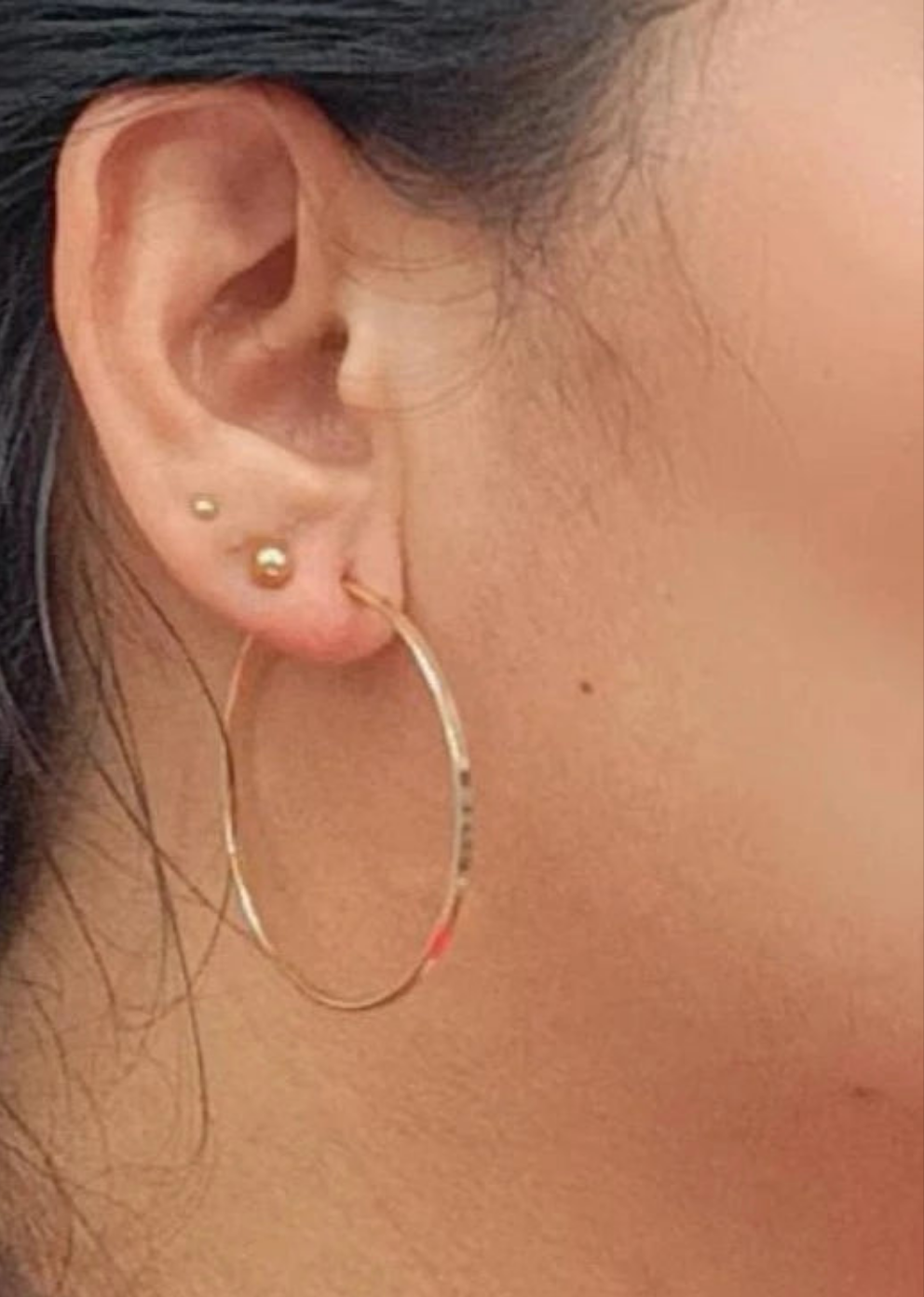 Argollas Hilo Cuadrado Tamaño M