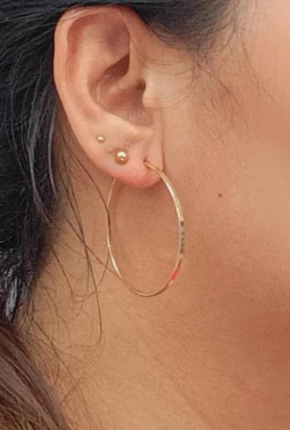 Argollas Hilo Cuadrado Tamaño M