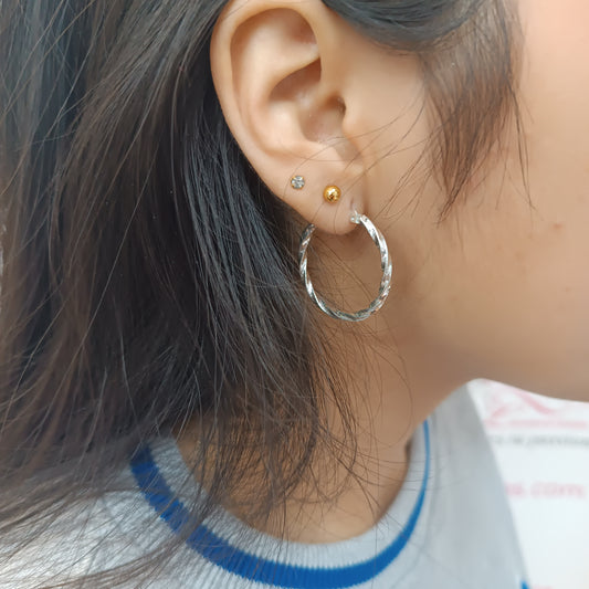 Argollas Trenzadas plata T.L