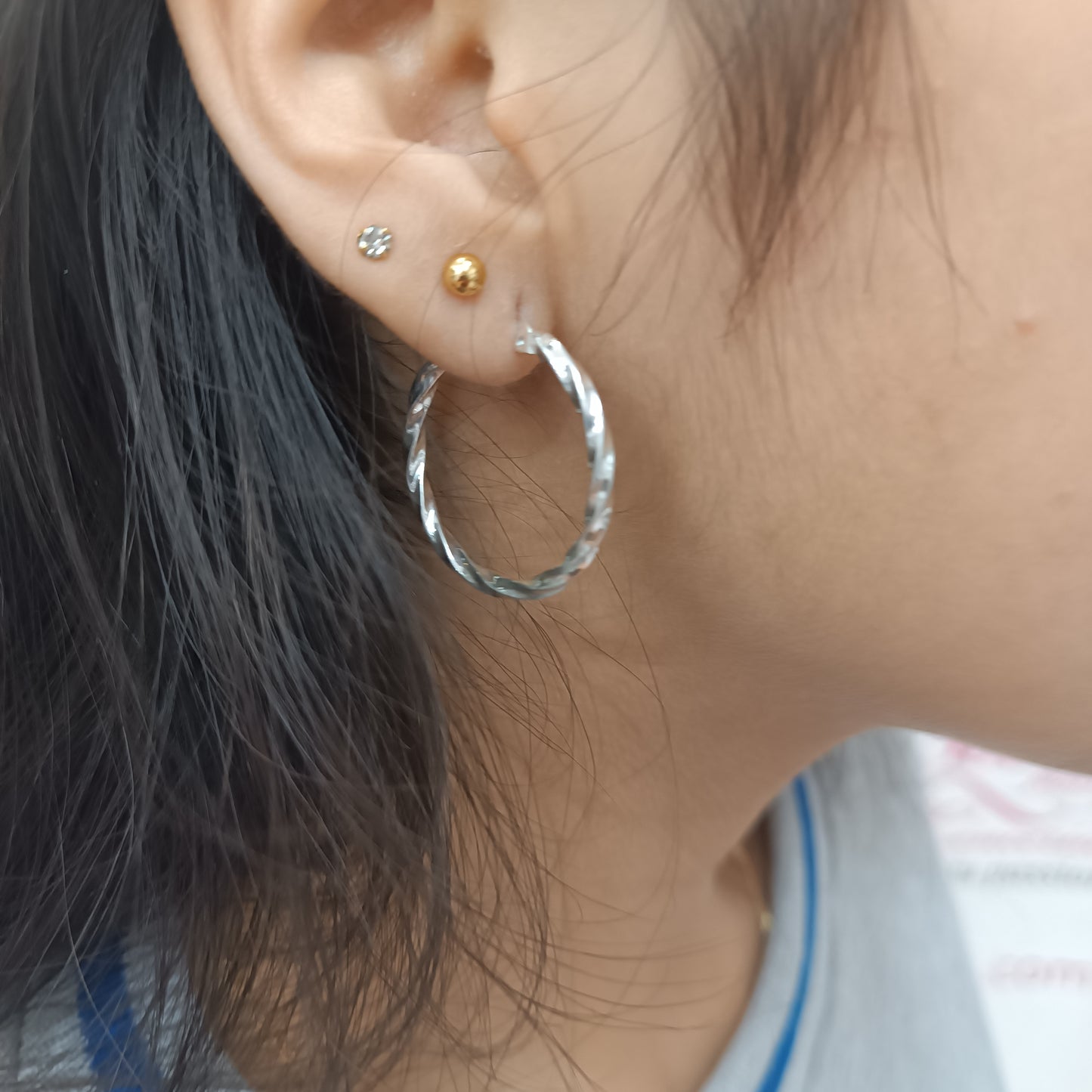 Argollas Trenzadas plata T.L