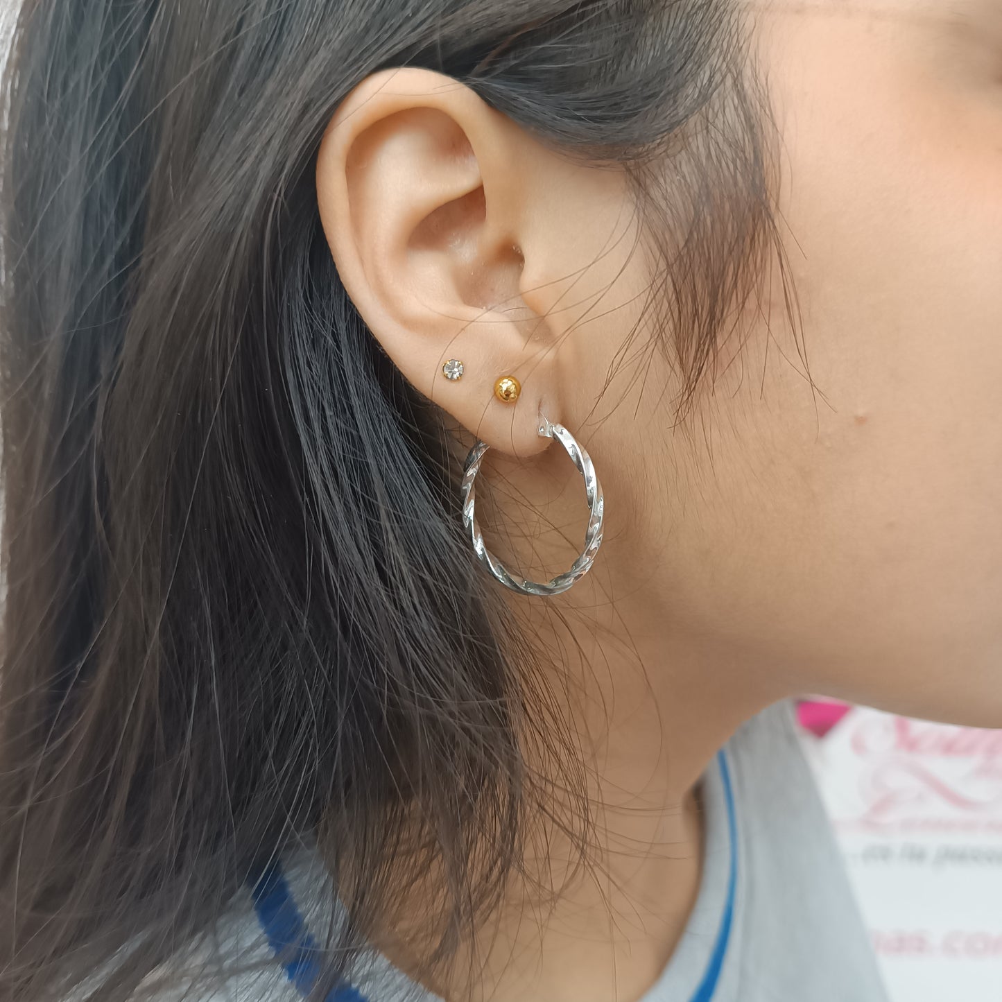 Argollas Trenzadas plata T.L
