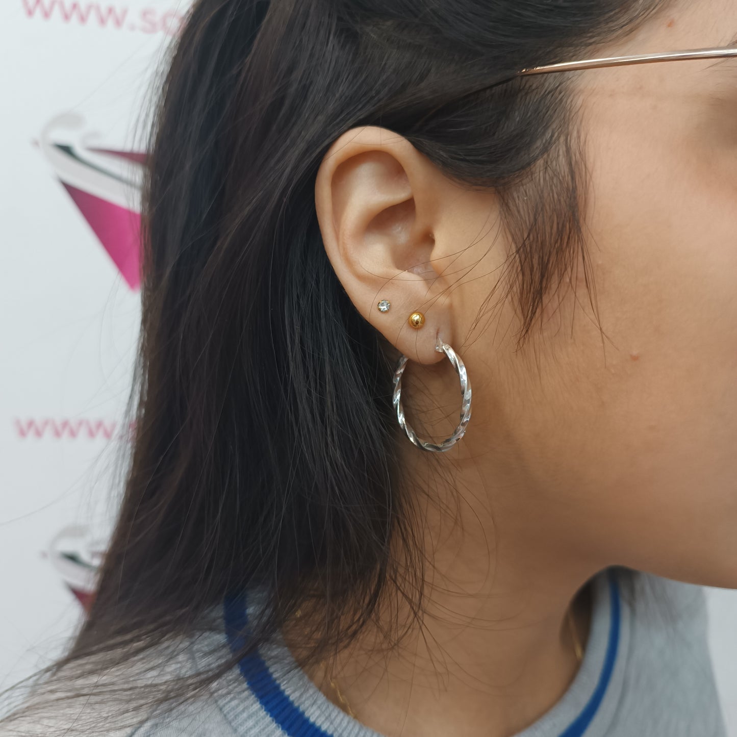 Argollas Trenzadas plata T.L